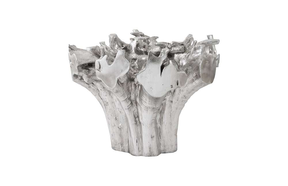 Phillips Collection - Root Small Silver Dining Table Base, With Glass - PH104330 veiw 3