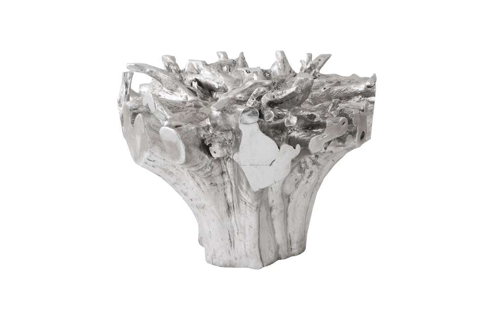 Phillips Collection - Root Small Silver Dining Table Base, With Glass - PH104330 veiw 4