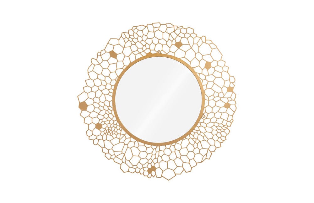 Phillips Collection - Round Honeycomb Mirror Brass - TH107115 view 1
