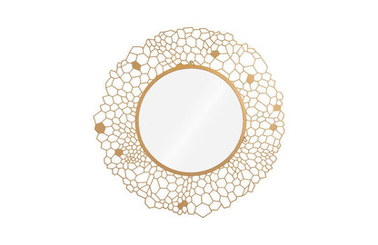 Phillips Collection - Round Honeycomb Mirror Brass - TH107115 view 1