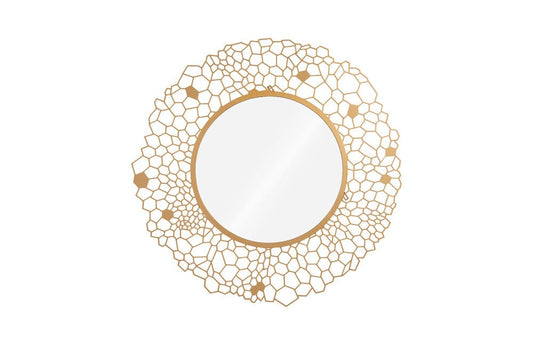Phillips Collection - Round Honeycomb Mirror Brass - TH107115 view 1