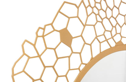 Phillips Collection - Round Honeycomb Mirror Brass - TH107115 view 3