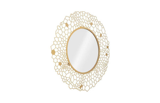 Phillips Collection - Round Honeycomb Mirror Brass - TH107115 veiw 2