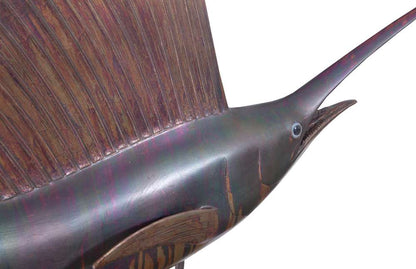 Phillips Collection - Sail Fish Wall Sculpture, Resin, Copper Patina Finish - PH100659 veiw 3