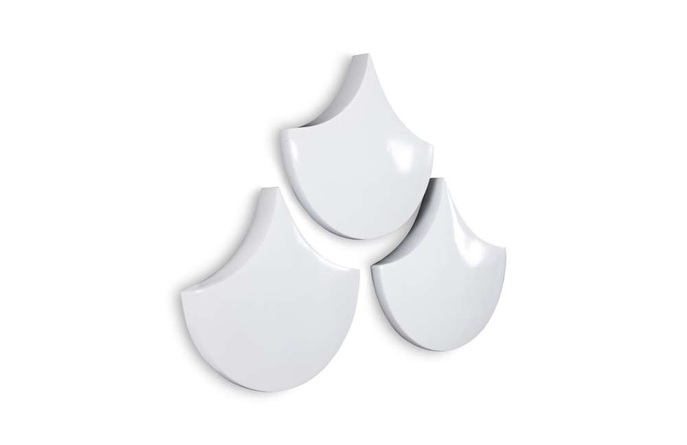 Phillips Collection - Scales Wall Tiles, Glossy White (Set of 3) - PH63664 veiw 2