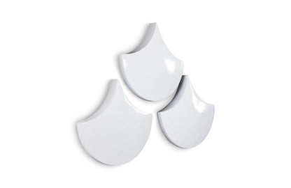 Phillips Collection - Scales Wall Tiles, Glossy White (Set of 3) - PH63664 veiw 2