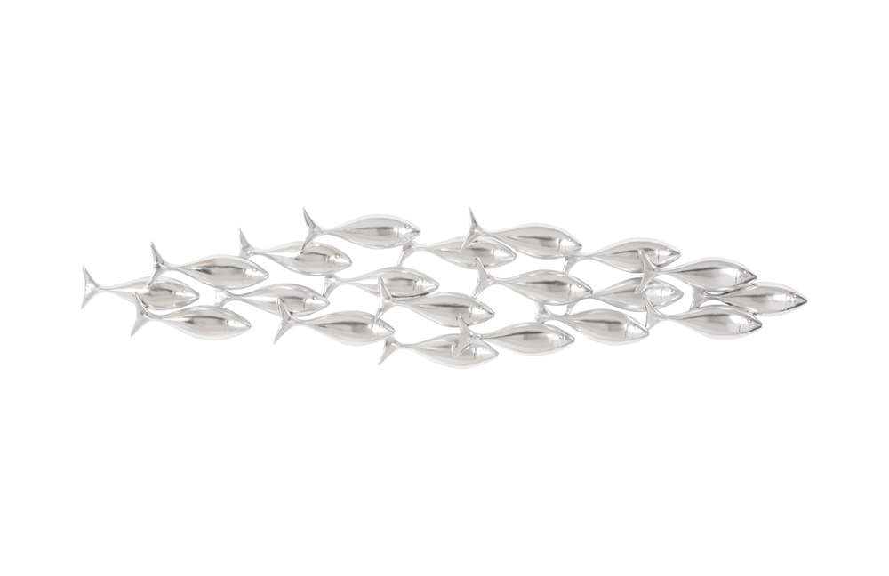 Phillips Collection - School of Fish Wall Art, Silver Leaf - PH110576 veiw 1