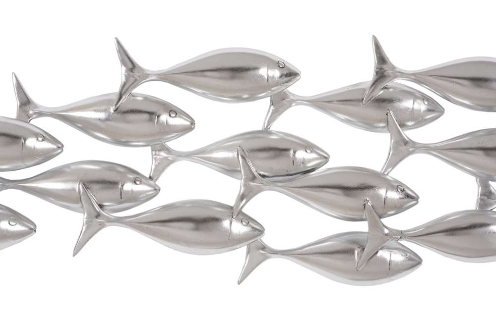 Phillips Collection - School of Fish Wall Art, Silver Leaf - PH110576 veiw 3
