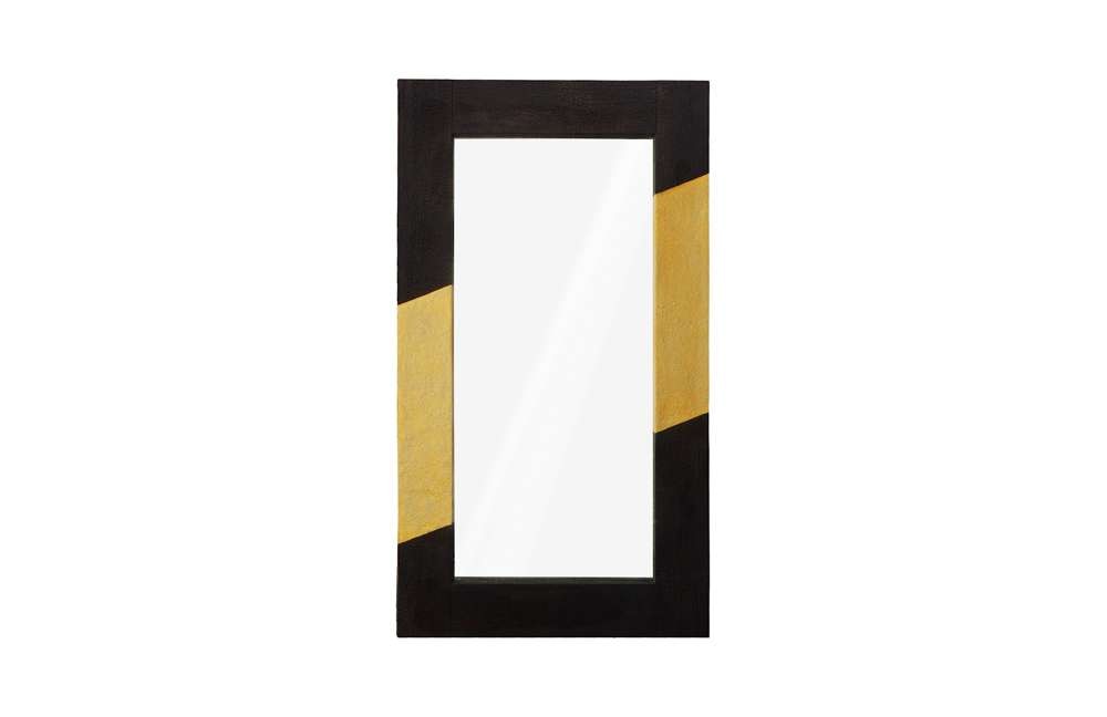 Phillips Collection - Scorched Mirror, Rectangle, Black and Gold Leaf - PH110307 veiw 1
