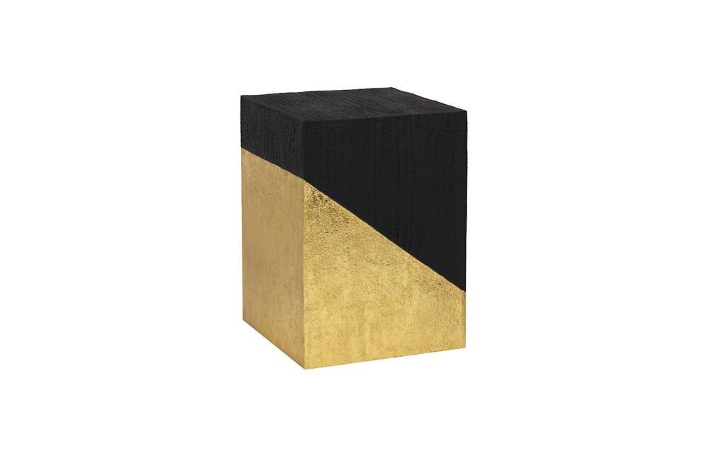 Phillips Collection - Scorched Side Table, Black and Gold Leaf - PH110306 veiw 3