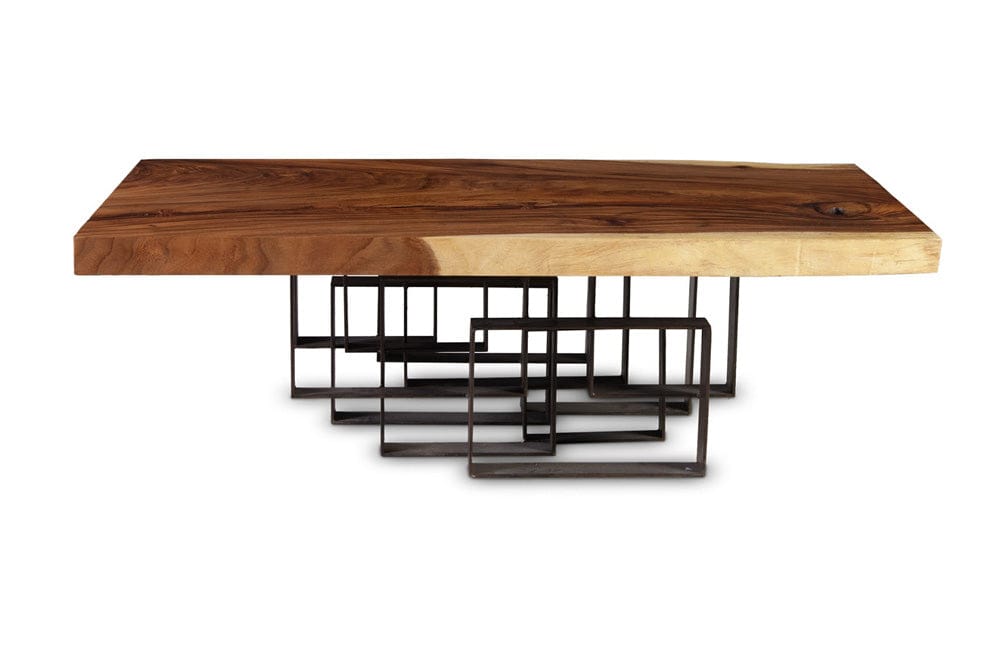 Phillips Collection - Score Coffee Table, Chamcha Wood, Iron Base - TH69094 view 1