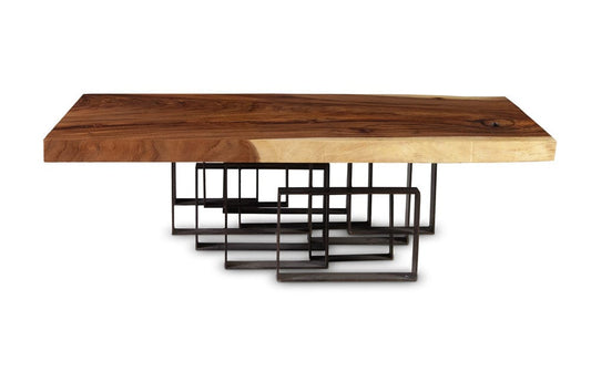 Phillips Collection - Score Coffee Table, Chamcha Wood, Iron Base - TH69094 view 1