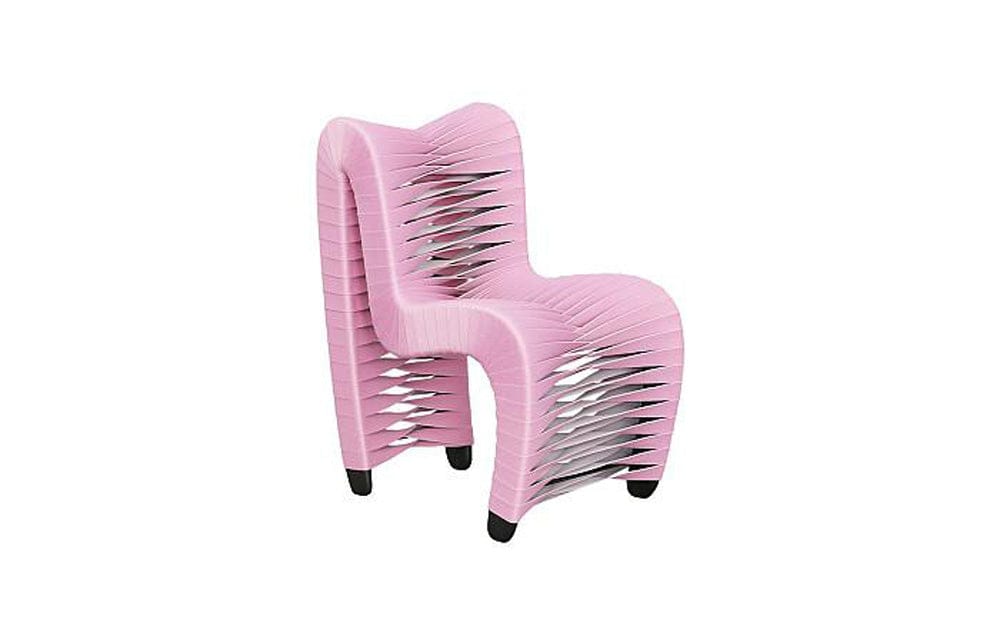 Phillips Collection - Seat Belt Chair, Kid Sized, Pink/White - B3061LP view 1