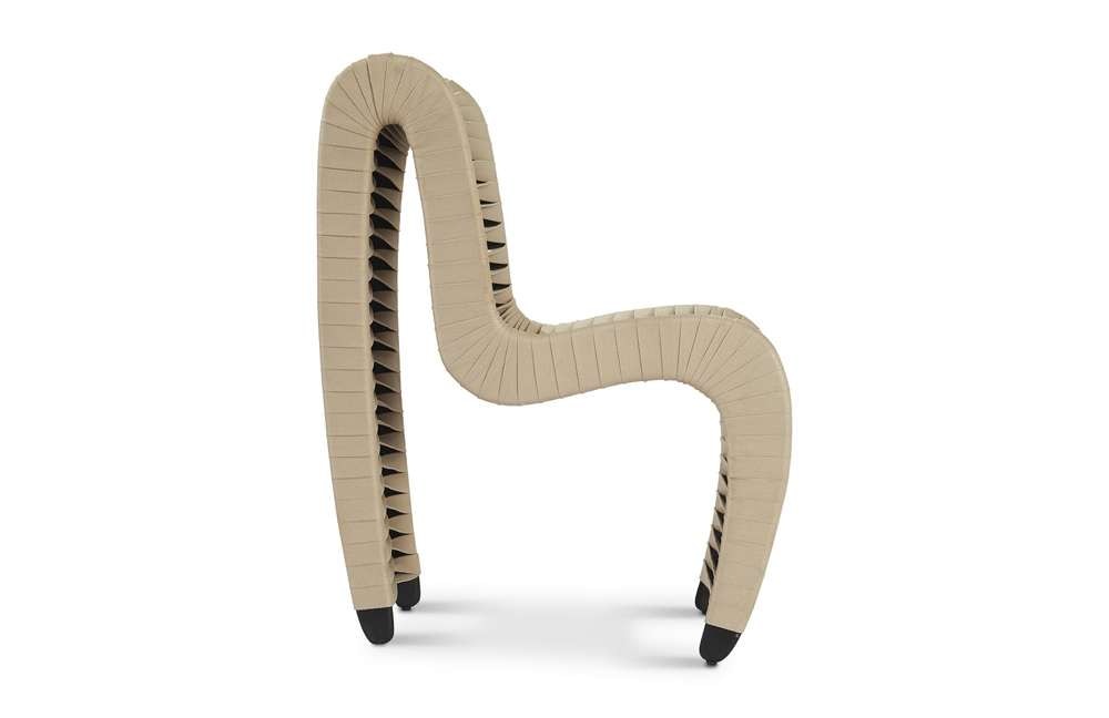 Phillips Collection - Seat Belt Dining Chair, Beige/Beige - B2061BE veiw 3