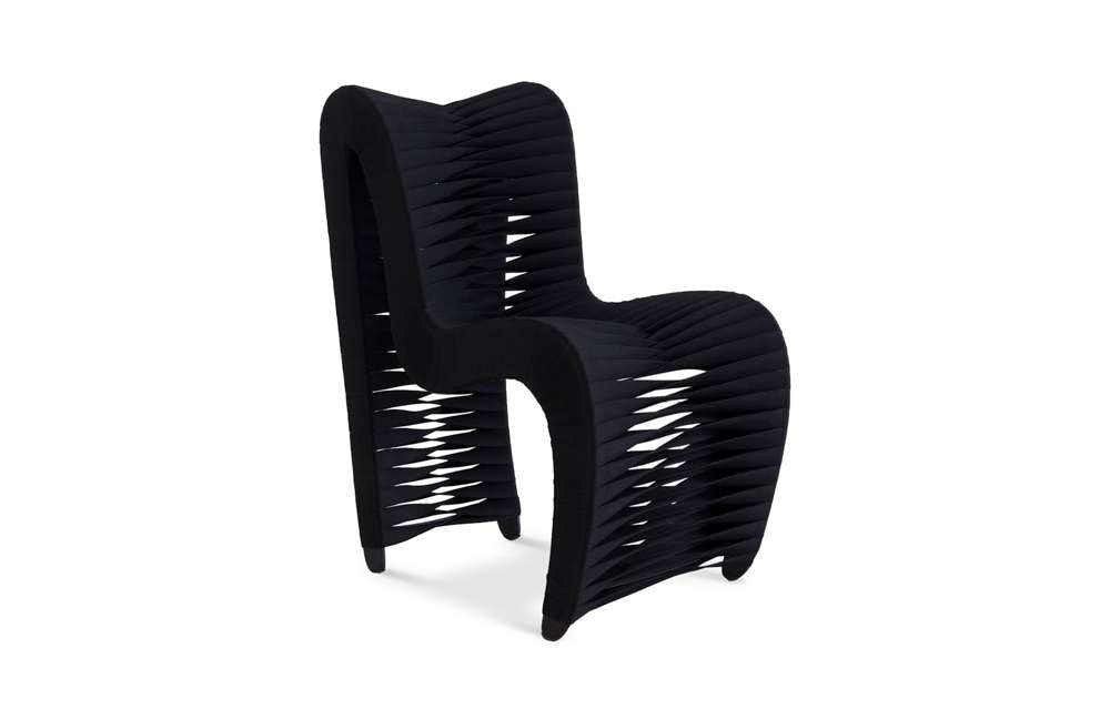 Phillips Collection - Seat Belt Dining Chair, Black/Black - B2061BB veiw 1
