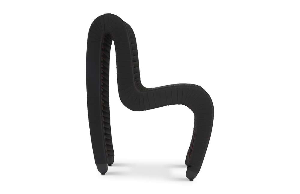 Phillips Collection - Seat Belt Dining Chair, Black/Red - B2061BZ veiw 3