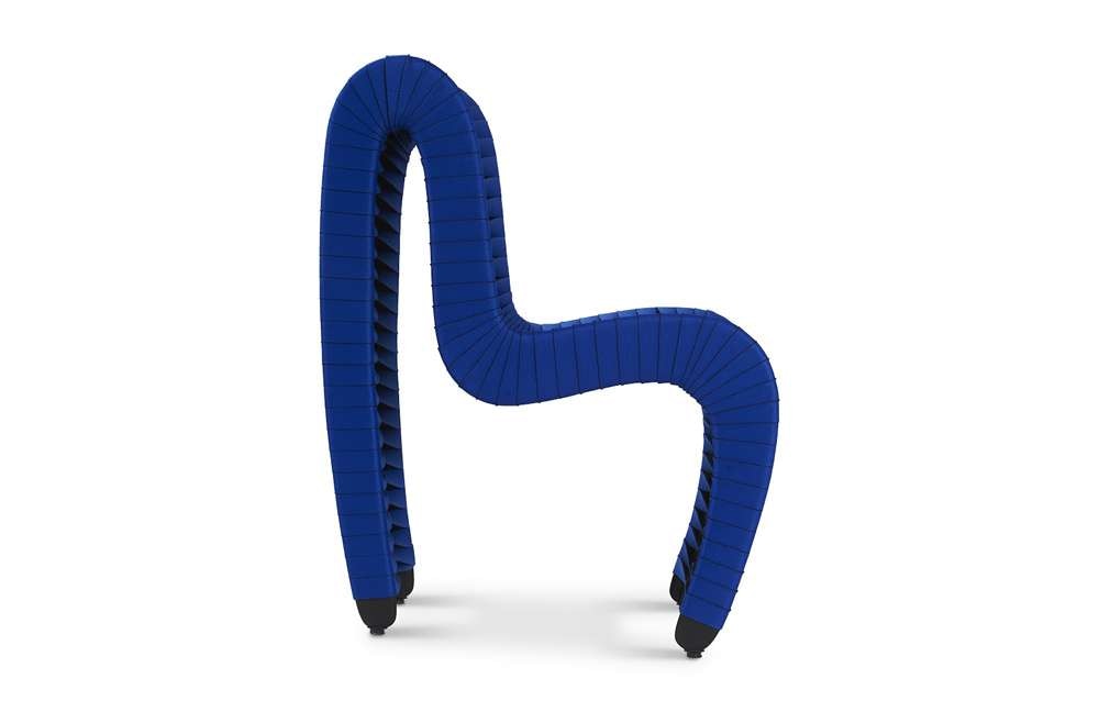 Phillips Collection - Seat Belt Dining Chair, Blue/Black - B2061BL veiw 3