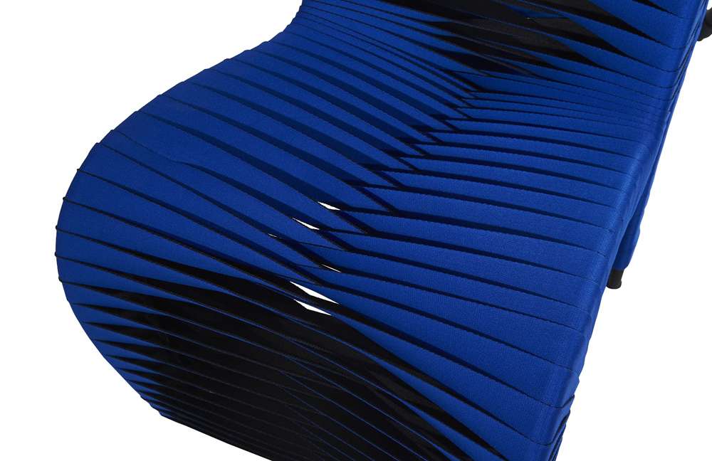 Phillips Collection - Seat Belt Dining Chair, Blue/Black - B2061BL veiw 4