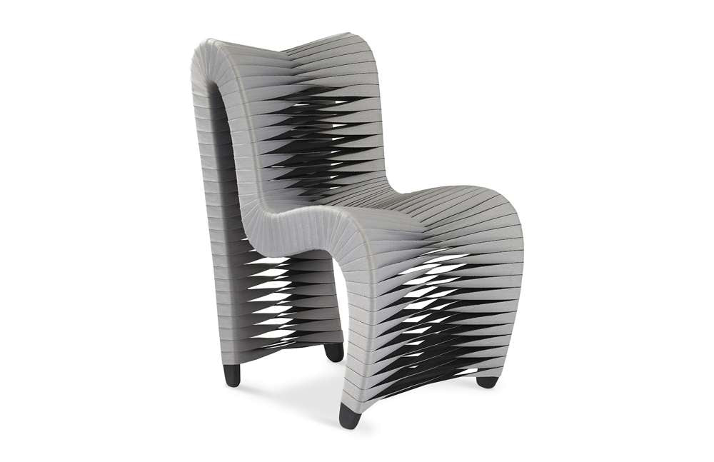 Phillips Collection - Seat Belt Dining Chair, Gray/Black - B2061GR veiw 1