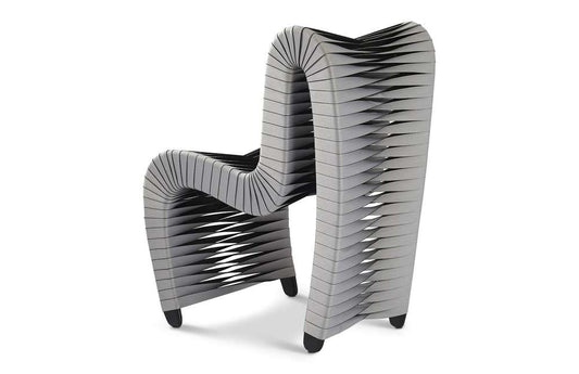 Phillips Collection - Seat Belt Dining Chair, Gray/Black - B2061GR veiw 2
