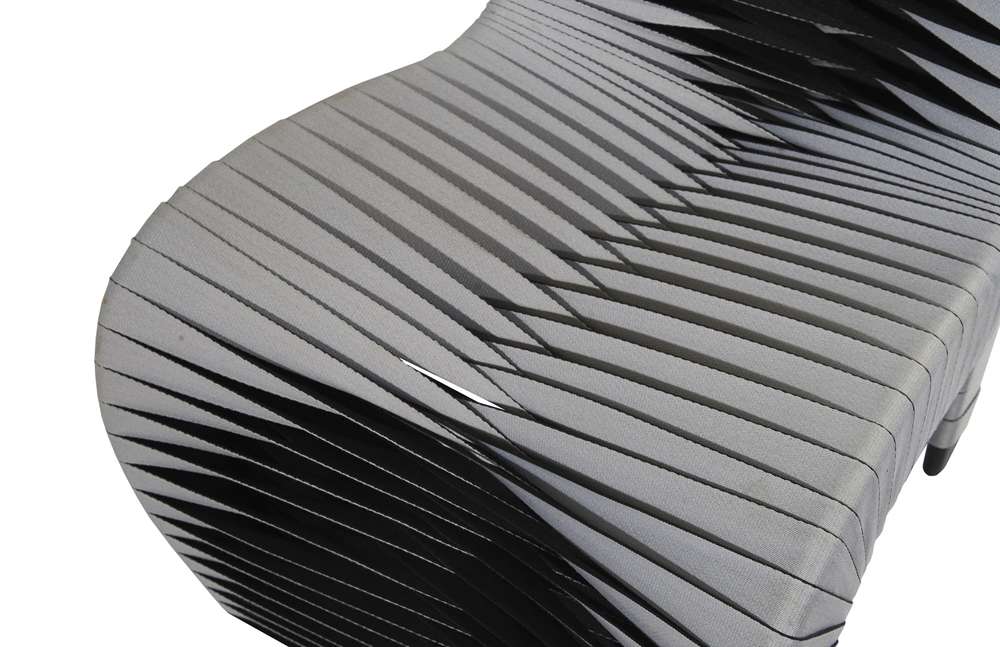 Phillips Collection - Seat Belt Dining Chair, Gray/Black - B2061GR veiw 4