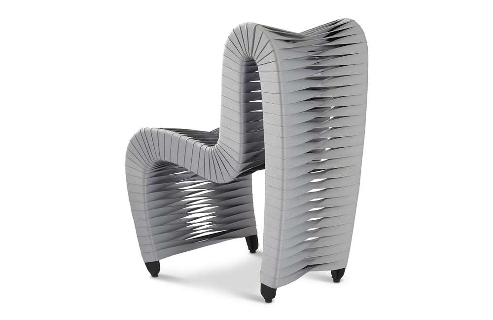 Phillips Collection - Seat Belt Dining Chair, Gray/Gray - B2061GG veiw 2