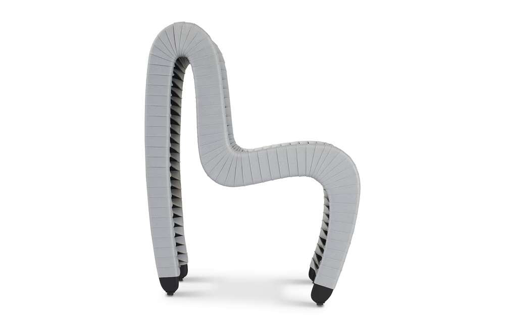 Phillips Collection - Seat Belt Dining Chair, Gray/Gray - B2061GG veiw 3