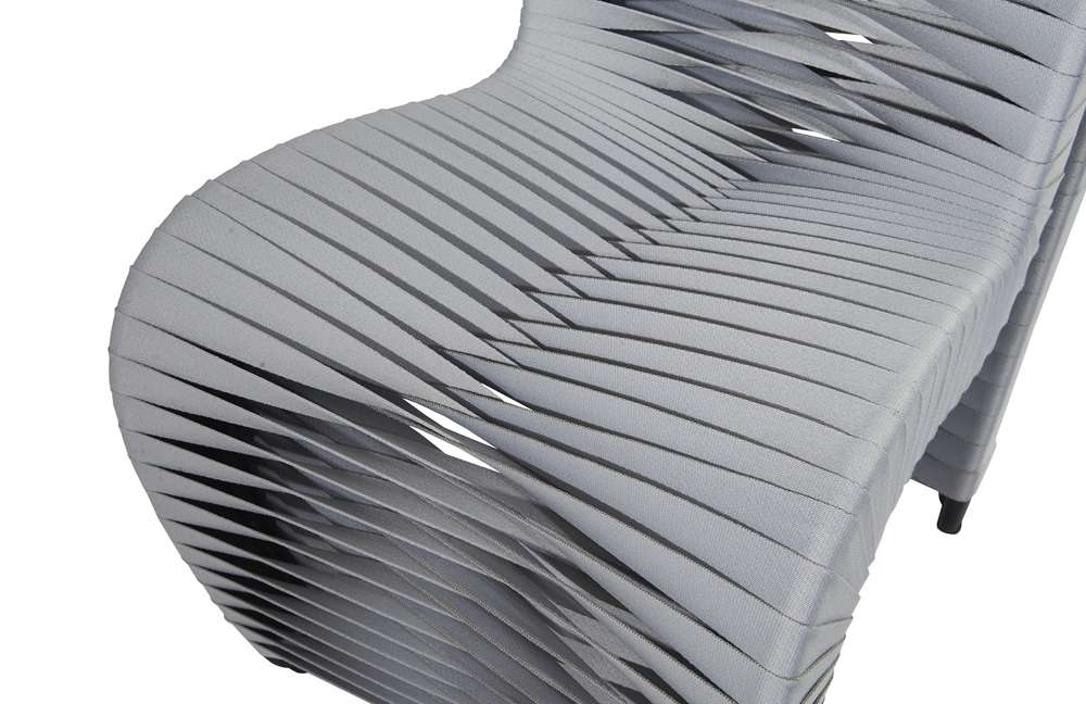 Phillips Collection - Seat Belt Dining Chair, Gray/Gray - B2061GG veiw 4