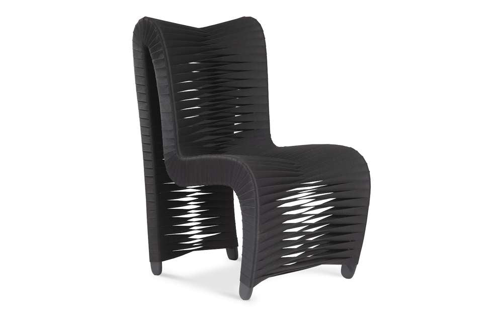 Phillips Collection - Seat Belt Dining Chair, High Back, Black/Black - B2061HB veiw 1