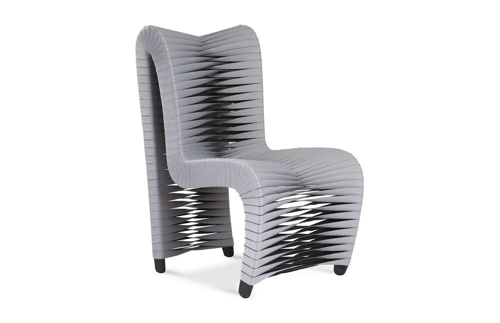 Phillips Collection - Seat Belt Dining Chair, High Back Gray/Black - B2061GH veiw 1