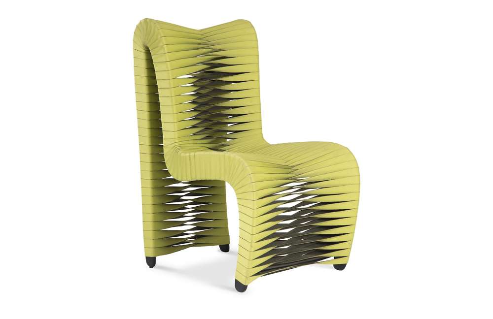 Phillips Collection - Seat Belt Dining Chair, High Back, Green/Black - B2061HG veiw 1
