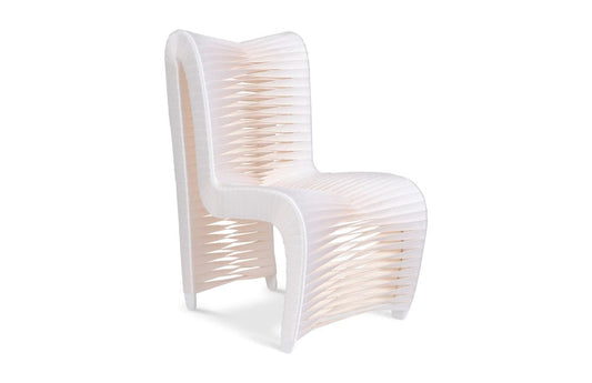 Phillips Collection - Seat Belt Dining Chair, High Back, White/Off-White - TH59174 view 1