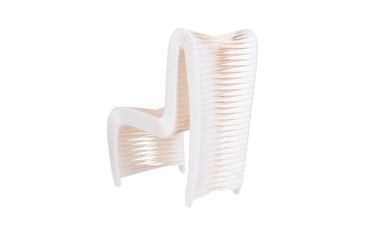 Phillips Collection - Seat Belt Dining Chair, High Back, White/Off-White - TH59174 view 2