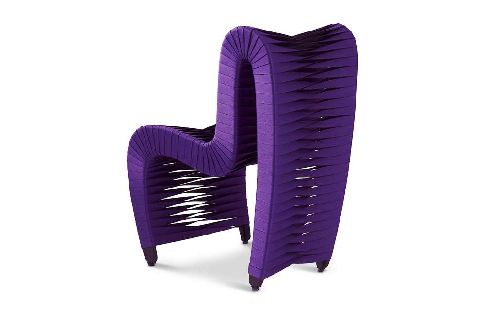 Phillips Collection - Seat Belt Dining Chair, Purple - B2061PU veiw 2