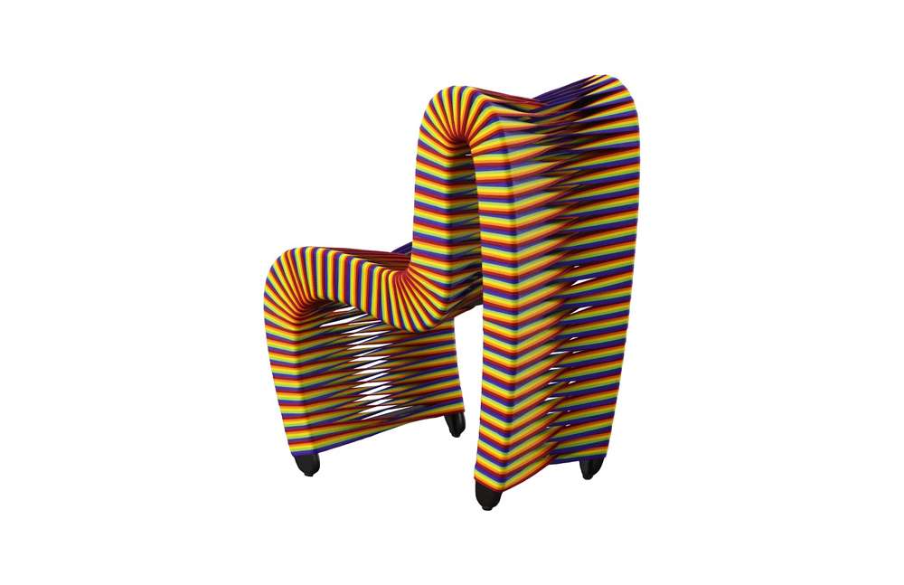 Phillips Collection - Seat Belt Dining Chair, Rainbow/Pride - B2061RP veiw 2