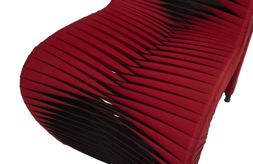 Phillips Collection - Seat Belt Dining Chair, Red/Black - B2062ZZ veiw 4