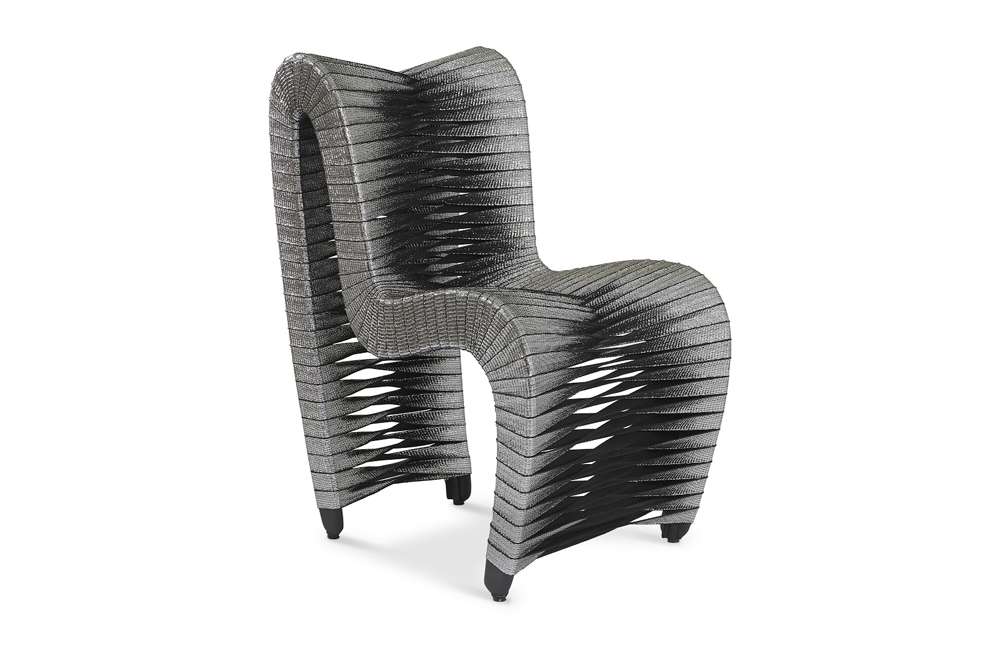 Phillips Collection - Seat Belt Dining Chair, Silver, Metallic - B2061SS veiw 1