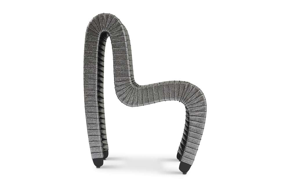 Phillips Collection - Seat Belt Dining Chair, Silver, Metallic - B2061SS veiw 3