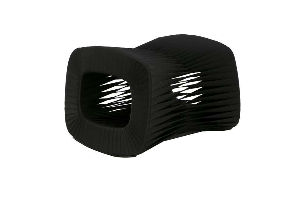 Phillips Collection - Seat Belt Ottoman, Black/Black - B2064BB veiw 1