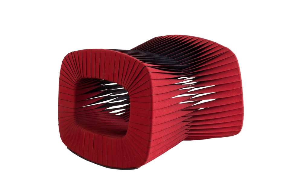 Phillips Collection - Seat Belt Ottoman, Red - B2064RZ veiw 1