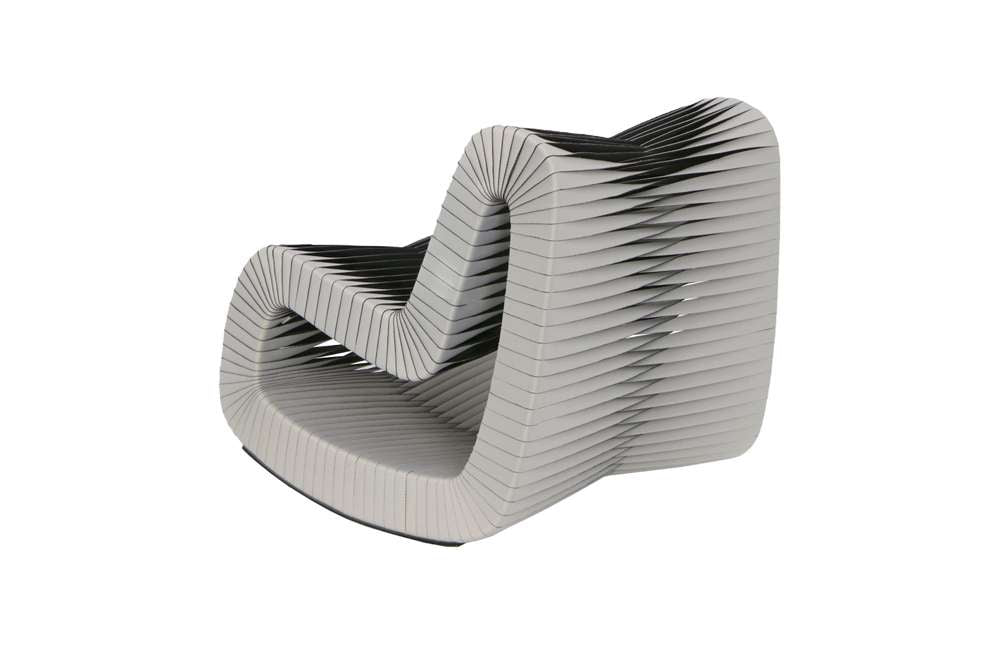 Phillips Collection - Seat Belt Rocking Chair, Gray/Black - B2063GR veiw 2