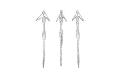 Phillips Collection - See, Hear, Speak No Evil, Silver Leaf (Set of 3) - PH97353 view 1