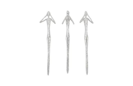 Phillips Collection - See, Hear, Speak No Evil, Silver Leaf (Set of 3) - PH97353 view 1