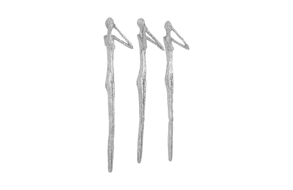 Phillips Collection - See, Hear, Speak No Evil, Silver Leaf (Set of 3) - PH97353 view 2