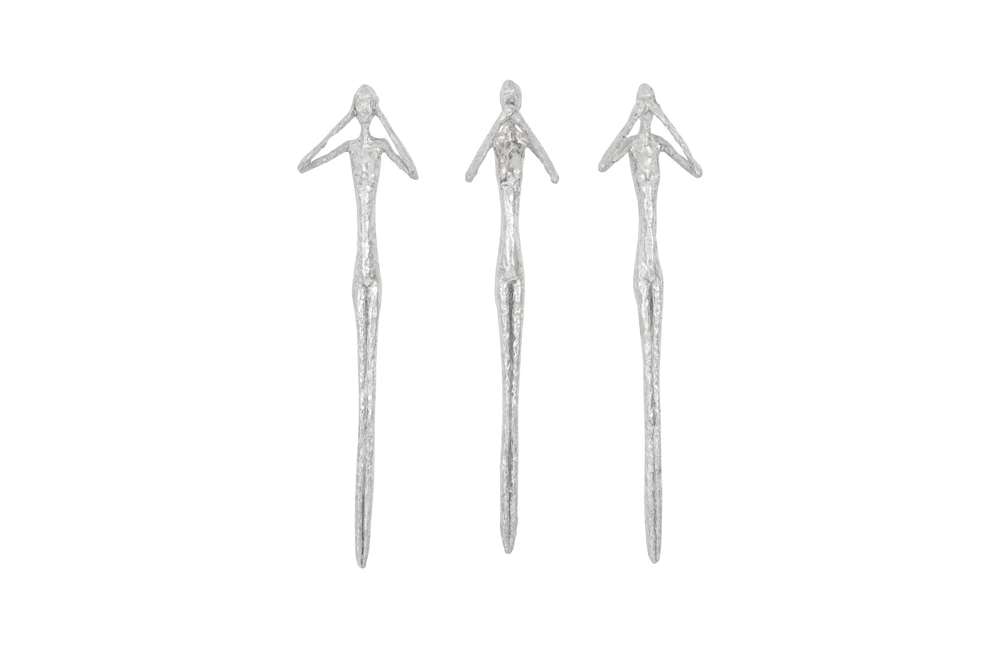 Phillips Collection - See, Hear, Speak No Evil, Silver Leaf (Set of 3) - PH97353 veiw 1