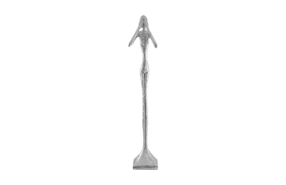 Phillips Collection - See No Evil Slender Sculpture, Large, Resin, Silver Leaf - PH66162 veiw 1