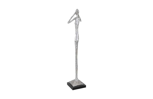 Phillips Collection - See No Evil Slender Sculpture, Small, Resin, Silver Leaf - PH66275 veiw 2