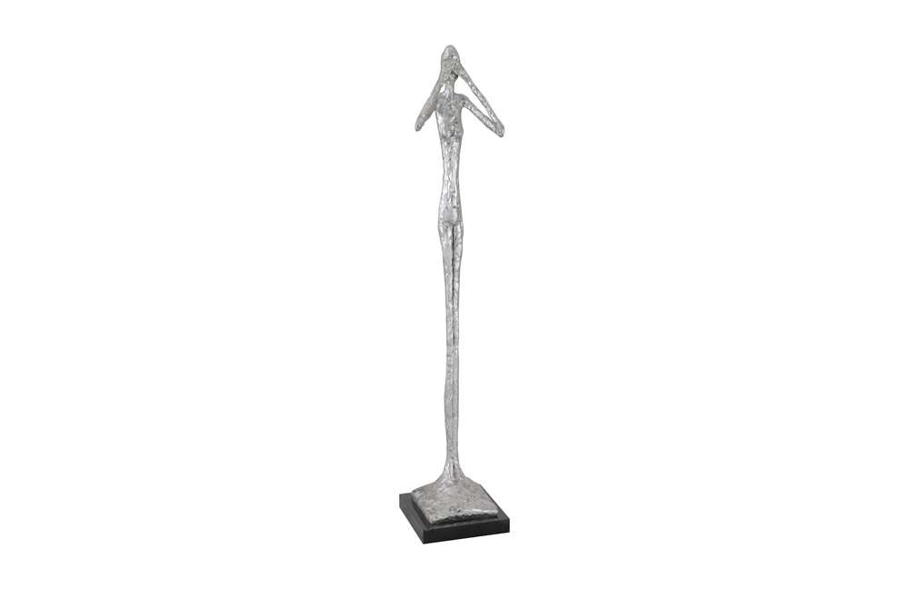 Phillips Collection - See No Evil Slender Sculpture, Small, Resin, Silver Leaf - PH66275 veiw 3