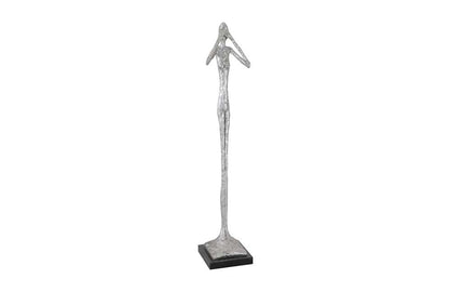 Phillips Collection - See No Evil Slender Sculpture, Small, Resin, Silver Leaf - PH66275 veiw 3