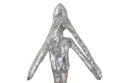 Phillips Collection - See No Evil Slender Sculpture, Small, Resin, Silver Leaf - PH66275 veiw 4